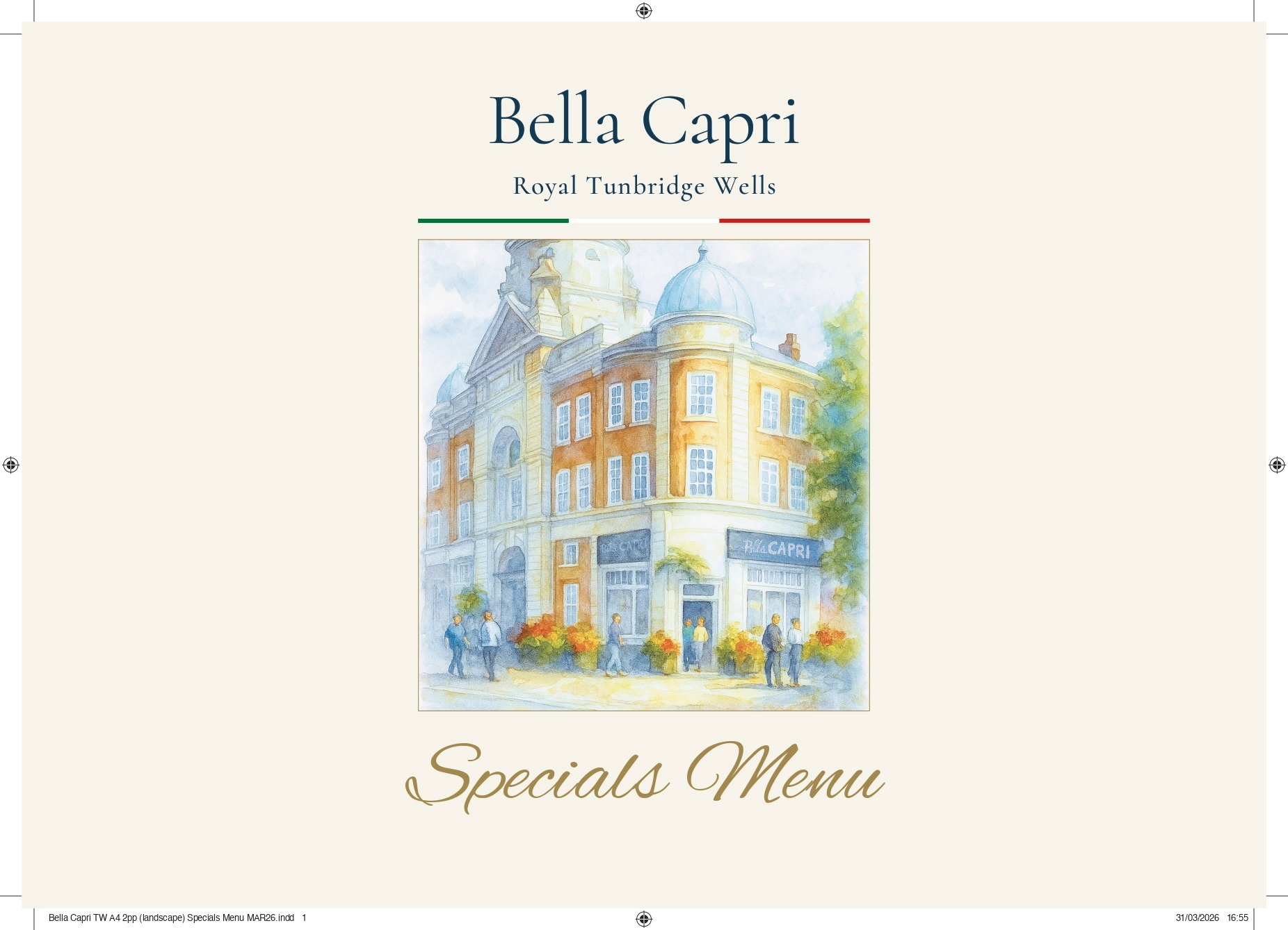 Bella Capri TW A4 2pp (landscape) Specials Menu MAR26_page-0001